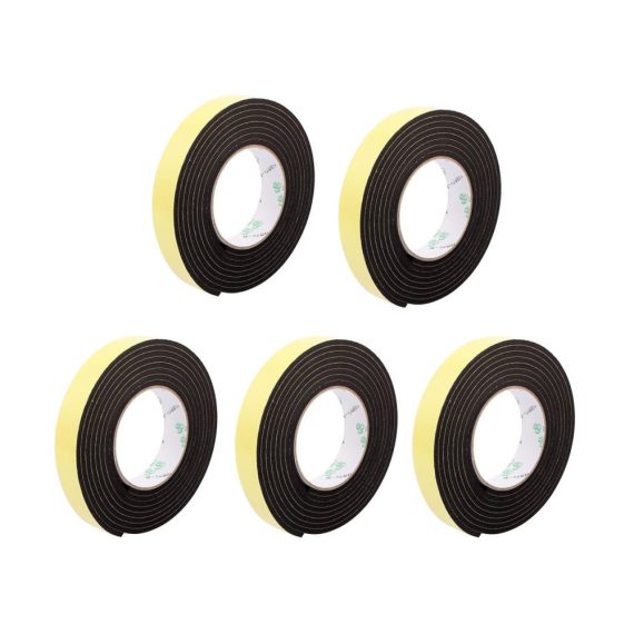 Selbstklebende Reparaturbänder Gummiband Schaumstoff-Dichtungsstreifen 5er Set 25cm Breite 3m Länge 4mm Dicke – Ideale Dichtungsstreifen für vielseitige Anwendungen