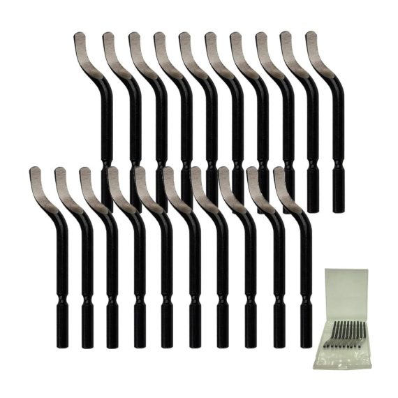 Entgrater DAWENHA 20 Edelstahl Klingen für Metall Kunststoff Kupfer PVC Eisen - Universelles Werkzeug mit Metallgriff BS1010 Ersatz-Entgratungsmesser