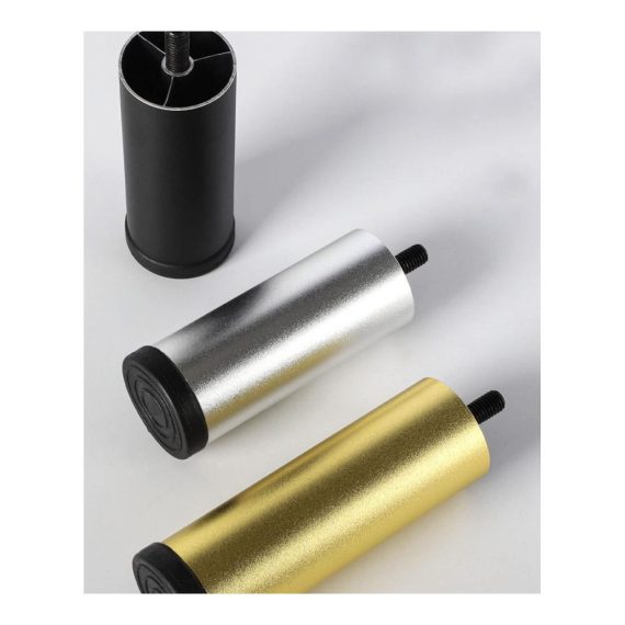 Aluminiumlegierung Möbelfüße 4er Set - Höhenverstellbare Sofa Tischbeine (20cm Gold) mit Gewinde für DIY-Möbelprojekte