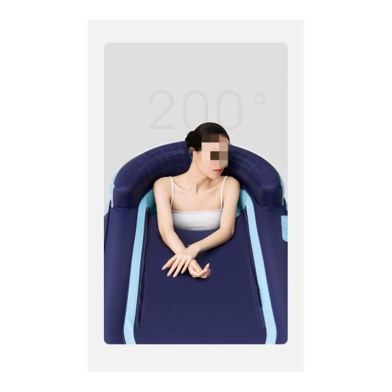 Polar-Tauchbecken für Outdoor-Reisen – Tragbare Eisbadewanne ohne Belüftung faltbare Sauna für Kalt- und Warmwasser Tiefkühltherapie bei Verletzungen (160 x 74 blau