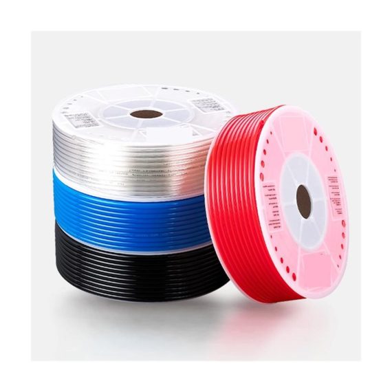 10m PU Hochdruckluftschlauch 6x4mm transparent/schwarz/rot/blau - Ideal für Luftkompressoren