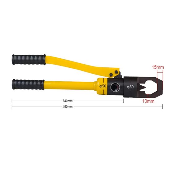 Hydraulischer Mutternsprenger mit 2 Schneidköpfen M8-14 M16-24 - Professioneller Klemmschrauben-Ausdrücker für effizientes Arbeiten in der Größe 45x6cm