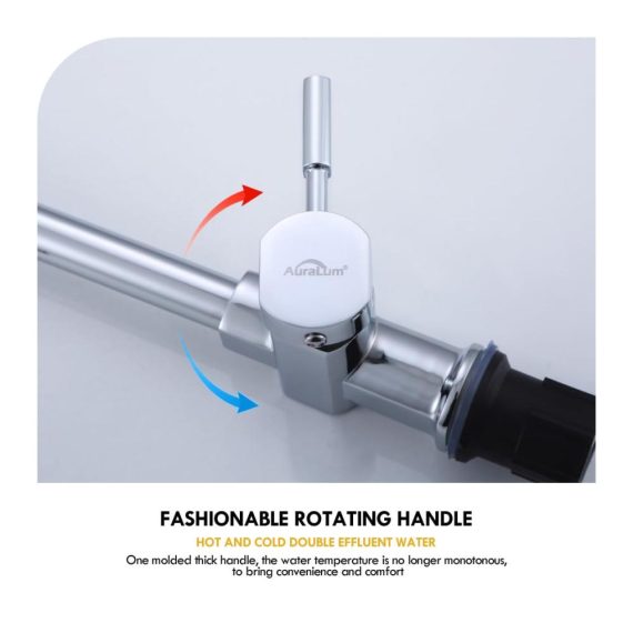 360° Drehbarer Hochdruck-Küchenwasserhahn mit Touch-Funktion und Abnehmbarem Perlator – Moderne Mischbatterie mit Hoher Auslauf für Spüle inklusive 2*G3/8 Anschlüssen