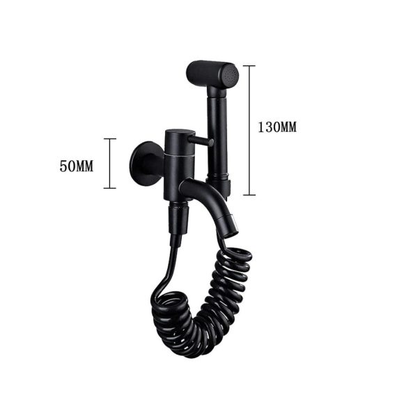 Handheld Bidet Sprayer - Teleskop-Federrohr Verschleißfest Korrosionsbeständig Sofort Unter Druck Wasser Bidet-Sprayer für Persönliche Hygiene im Badezimmer