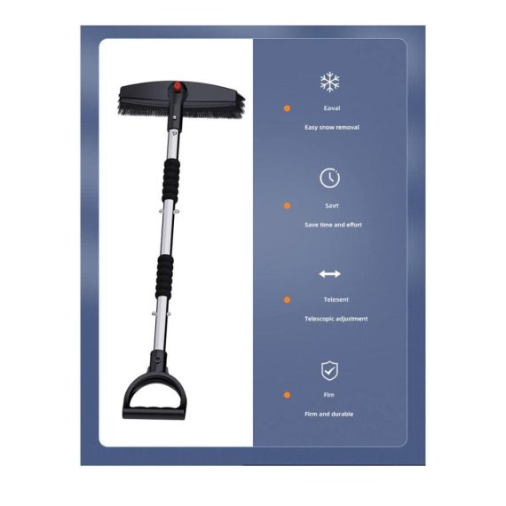 3-in-1 Zusammenklappbare Schneeschaufel Tragbares Set für Auto & Camping