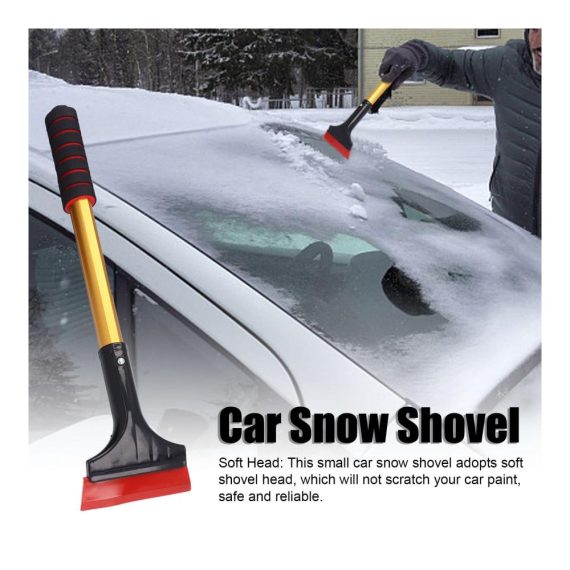Aluminium Auto-Schneeschaufel mit Frostschutzgriff - Langlebige Winterlösung mit Rutschfestigkeit und Tragbarkeit