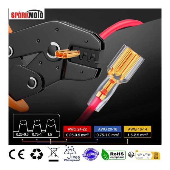 3x3 Poliger Stecker und Steckdose Set für Traktoren - DIN 9680 Wasserdicht 12V/24V 3 Polig 3 Stück