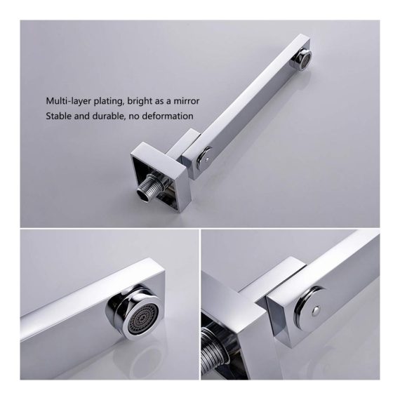Badewannenarmatur 1/2 Zoll 180° schwenkbar Wandmontage aus Messing 260 mm Einlauf Zulauf Chrom-Finish - Hochwertige Wanneneinlaufarmatur für stilvolles Baden