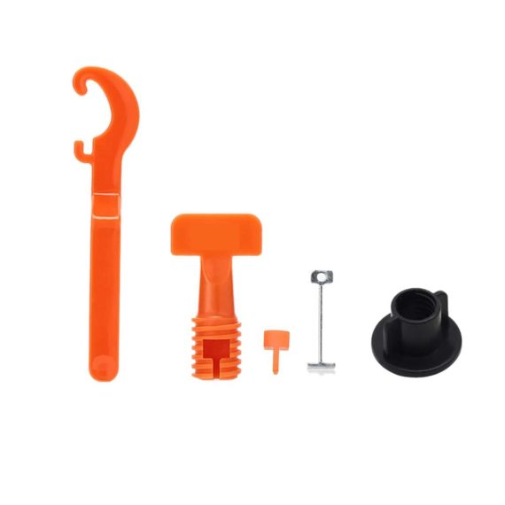 Fliesenkeile Profi-Set mit 100-teiligem Nivellierungssystem 200-teiligen 2mm Abstandshaltern austauschbarem Pin und Spezialschlüssel für mühelose Fliesenverlegung
