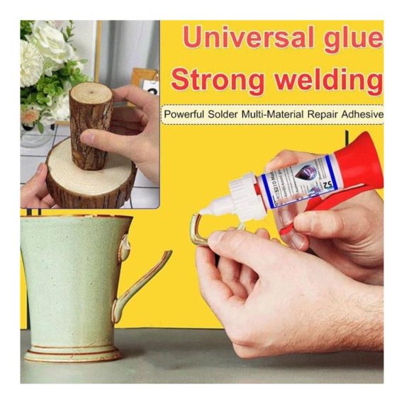 Multimaterial-Reparaturkleber | Leistungsstarker Sekundenkleber für Lot- und wasserfeste Reparaturen | Spurenloser Multifunktionskleber | Ideal für verschiedene Materialien | 2er-Pack