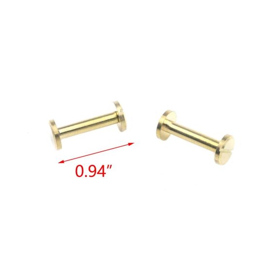 Nieten-Set mit Tulead Chicago Schrauben - Hochwertige Messing Nieten Buchbinderbolzen und Schrauben (10x4x20 mm) - 10 Stück Nietnägel für Leder Gürtel und Handtaschen-Schraubverschlüsse
