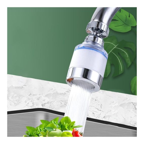 2er Set Küchenarmatur Wasserhahnfilter mit Extra-Filter - Effektiver Wasserhahn-Filter für Küchenspüle entfernt Chlor Fluorid und Schwermetalle Spritzwassergeschützt Ideal für gesundes Wasser in der Küche
