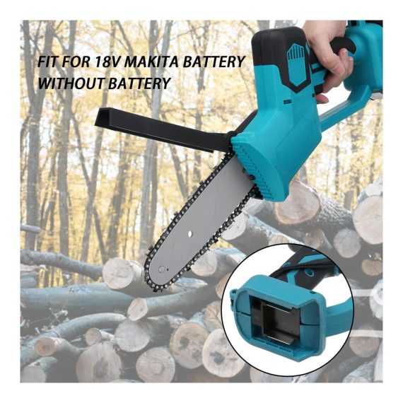 Kompakte 550W Akku-Motorkettensäge | Einhand Mini-Kettensäge für präzises Holzschneiden im Garten | Tragbare Elektro-Einhand-Säge für Strauch- Zweig- und Holzschnitt