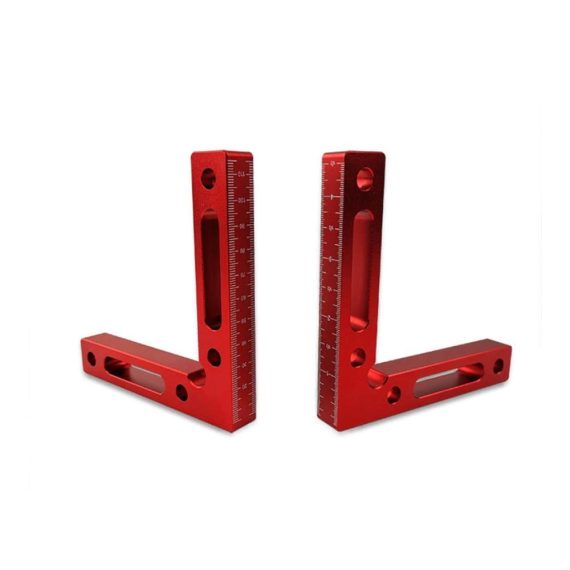 2er-Pack Zimmermannswinkel 90 Grad aus Aluminiumlegierung - 12x12 cm Positionierquadrate für präzise Holzbearbeitung