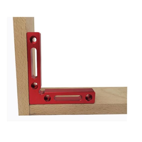 2er-Pack Zimmermannswinkel 90 Grad aus Aluminiumlegierung - 12x12 cm Positionierquadrate für präzise Holzbearbeitung
