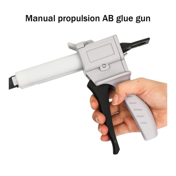 AB-Epoxid Dosierpistole 50 ml - Präzise Kartuschenpistole für 11 Mischverhältnis - Griffdesign für einfache Handhabung - Klebepistole für professionelle Anwendung