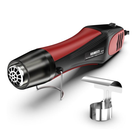 Heißluftpistole KAIWEETS 450W - Mini Heißluftföhn mit Edelstahldüse 2 Temperatureinstellungen Überlastungsschutz - Ideal für DIY Schrumpffolie Prägen