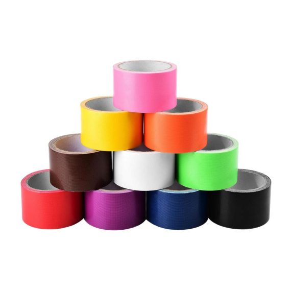 AUMUA Panzertape 10er-Pack - 50mm x 9m Bunt Gewebeband Wasserfest & Handreißbar für Markieren Abdichten Bündeln DIY Kunst & Handwerk