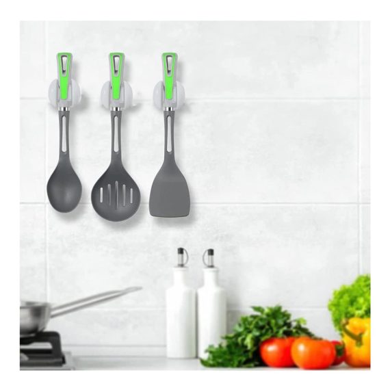3er Set Selbstklebende Mop- und Besenhalterung ohne Bohren für Badezimmer Küche und Garten – Platzsparender Organizer für Haushalt Bad und mehr
