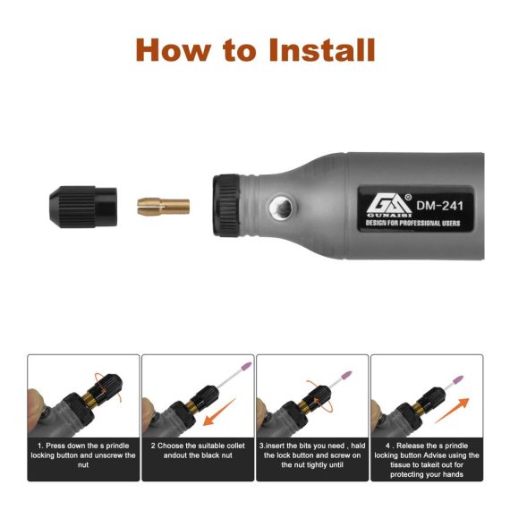 Multifunktionswerkzeug Mini Rotationsbohrer mit USB-Akku und variabler Geschwindigkeit – Mehrzweck Schleifmaschine und Gravurset für Polieren Schneiden und Schärfen – Elektrisches DIY-Werkzeugkit