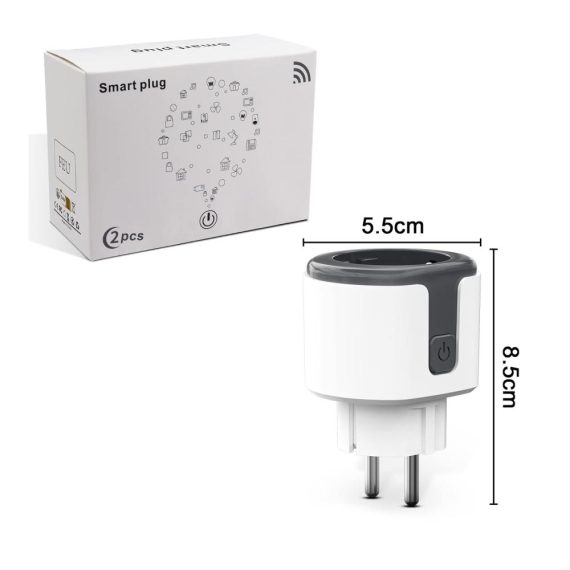 2er-Pack Smart Steckdosen mit WLAN Sprachsteuerung Zeitschaltuhr Stromverbrauchsmessung - Kompatibel mit Alexa und Google Home