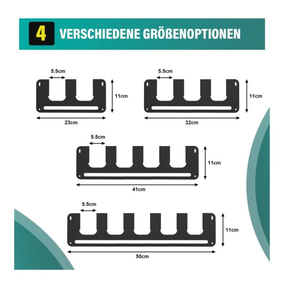 Werkzeugakkus 4er Wandhalterung - Optimale Organisation für Makita 14.4V & 18V Akkus in Werkstatt und Auto