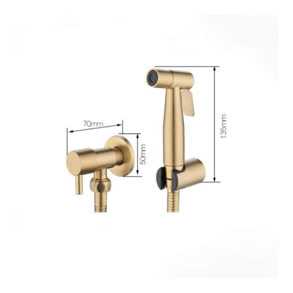 Antik Gebürstet Gold Hand-Bidet-Set mit Edelstahl-Sprayer für die Toilette