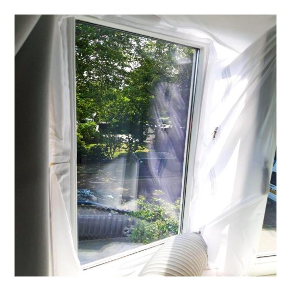 Fensterabdichtung 400cm für Mobile Klimageräte - Effektive Fensterdichtung für Klimaanlagen - Klimaanlage Fensterabdichtungssystem für optimale Raumkühlung