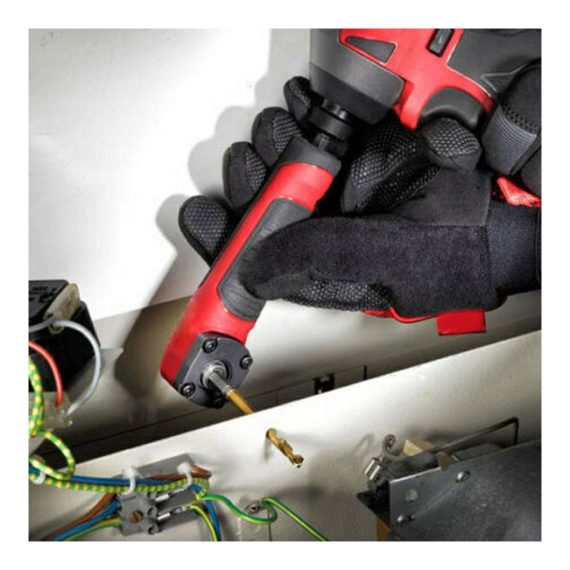 Präzise Winkelbohrmaschinen Schraubendreher-Set mit 90° Drehgelenk Stecknuss-Adapter und Eckvorrichtung für 18-V-Schlagschrauber und Bohrer-Bit – Optimales Zubehör für einfache und effiziente Arbeiten
