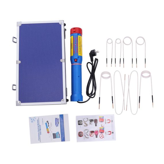 Magnetisches Induktionsheizgerät 1100W mit 8 Heizspulen - Schraubenlöser & Löt-Entlöt-Kits | Flameless Induction Heater mit LED-Licht 220V