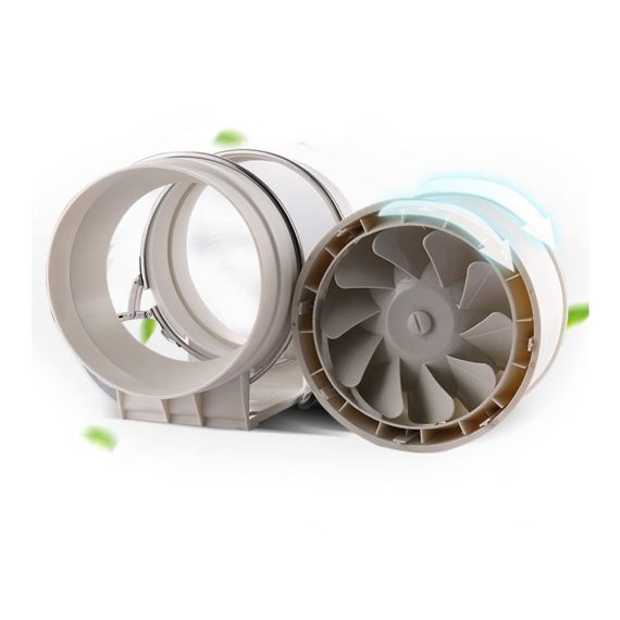 Badlüfter Abluftventilator mit Kugellager leistungsstarkes Rohrlüfter Gebläse für Bad WC Küche - 100mm/150mm Vents Rohrventilator ideal für Gewächshaus Zelt Garage - Effizientes 35W HF-100P Lüftungssystem