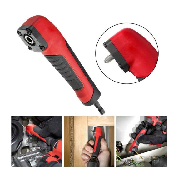 Präzise Winkelbohrmaschinen Schraubendreher-Set mit 90° Drehgelenk Stecknuss-Adapter und Eckvorrichtung für 18-V-Schlagschrauber und Bohrer-Bit – Optimales Zubehör für einfache und effiziente Arbeiten