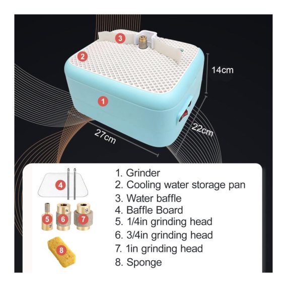 Buntglas-Set Tragbares Mini-Glasschleifer-Kit mit Schild Elektrischem Lötkolben und Glaszange - Profi-Werkzeugschnitt (Gelb
