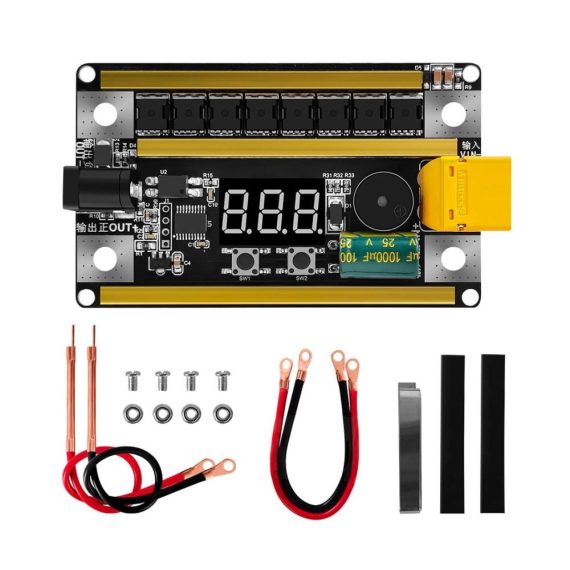 Punktschweißgerät GX591 DIY Kit - Kompaktes 8-24V Schweißgerät 99-stufig einstellbare Leistung Ideal für 18650 Batterien