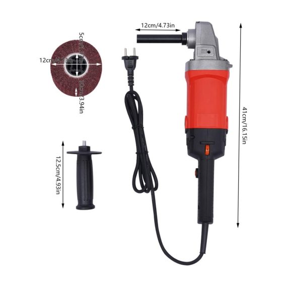 Bandschleifer 230V 1400W mit Satiniermaschine - Profi Schleifmaschine mit Stufenloser Drehzahlregelung Zweifacher Getriebeuntersetzung für Schleifen Polieren und Satinieren