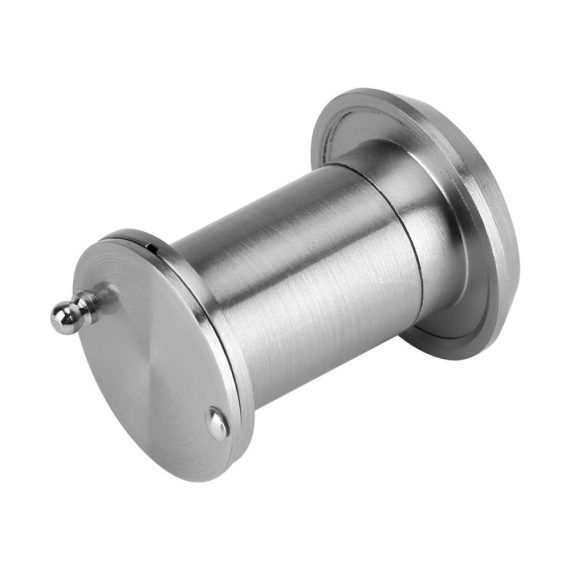 Türspion mit 220-Grad-Weitwinkel und Sichtschutzabdeckung – Home Security Guckloch für 35 mm bis 60 mm Türen Optisches Glas Silberfarben Gebürstet