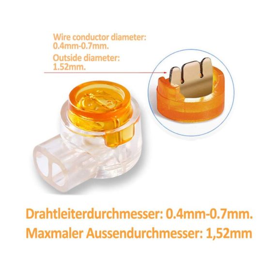200er Pack UY Stecker Anschlussklemmen & Kits - Wasserdichte Kabelverbinder mit Dichtungsgel und Fettfüllung