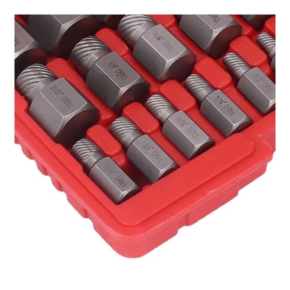 Gewindebohrer-Auszieher Set - Professionelles 25-teiliges Schraubenausdreher Kit aus Chrom-Molybdän-Stahl für beschädigte Schrauben. Hex-Bolzenentferner für effektive Schraubenentfernung