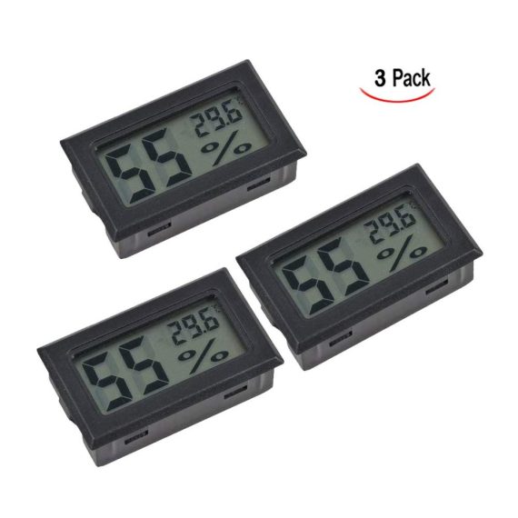 LCD-Digital Mini Thermometer - 3er Set Feuchtigkeitsmessgeräte für Pflanzenanbau und Geflügelschlüpfen