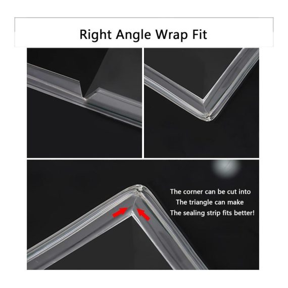 Transparente Fensterdichtungen & U-Gummikanal-Kantendichtung - 656 Fuß Dichtungsstreifen für DIY-Autotürprojekte - Gummikantenschutz 8 mm x 7 mm - Idealer Blechkantenschutz (15 mm x 10 mm