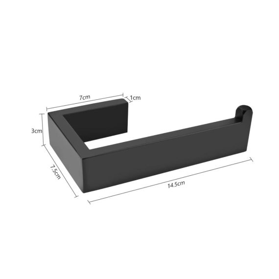 304 Edelstahl Klopapierhalter | Wandhalterung für Bad & Küche | Schwarzer WC Papierhalter ohne Bohren