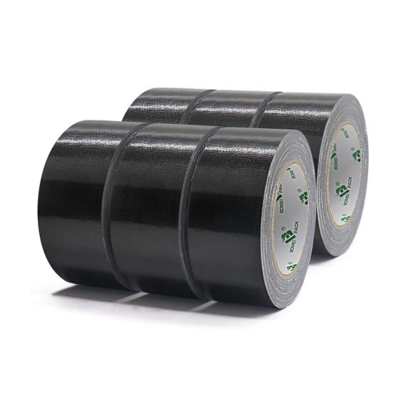 Panzertape BOMEI PACK - Extra starkes Reparaturband für vielseitige Anwendungen - 50 mm x 50 m - 6 Rollen Schwarz