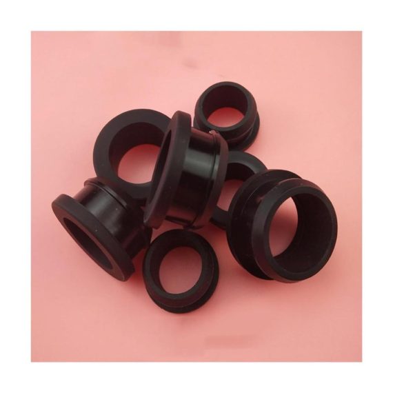 Gummi Schutzkappen Set Schwarze Snap-on-Lochstopfen Drahtkabel-Verdrahtungsbuchsen O-Ringe Dichtungen - 2–30 mm - 4 Stück A16mm (E 12mm