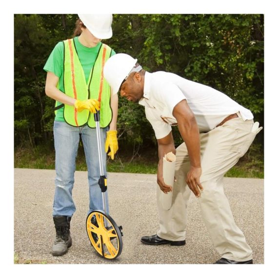 Klappbares Messrad mit Ständer - Präzise Distanzmessung bis 9.999 Meter 32 cm Raddurchmesser