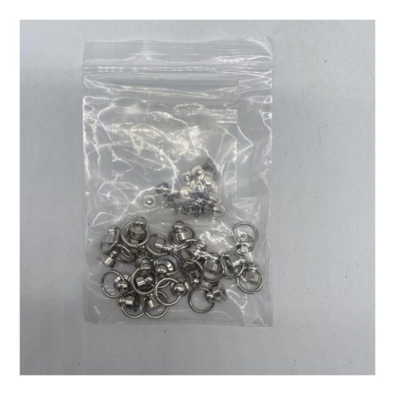 Messing Blindnieten Set mit 20 Stück Niet Studs Kugelbolzen und Ring - Silberne Schrauben inklusive für DIY Lederhandwerk Telefonhüllen-Dekoration und mehr