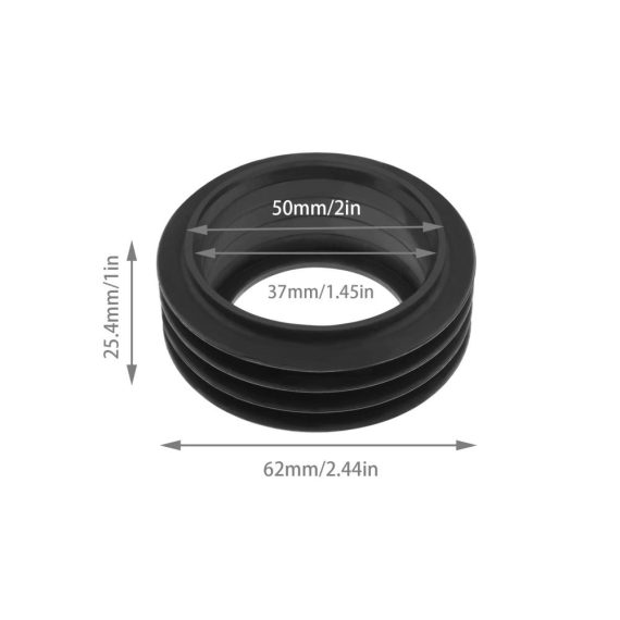 2er Set Hochwertige Gummimanschetten für Spülkästen - Dichtungen für 48-50mm Spülrohr & 58-60mm Abflussrohr inkl. Toiletteneinlass Spülventil & Rohr - Toilettenzubehör für optimale Funktion