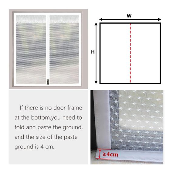 Premium Winterfenster-Isolierungsset inkl. Fensterdichtung Winddichter Fensterfolie Verdunkelungsvorhänge & Wärmeisolierung - Einfache Installation Anpassbar (W150xH100cm) Kälteschutz ohne Bohren