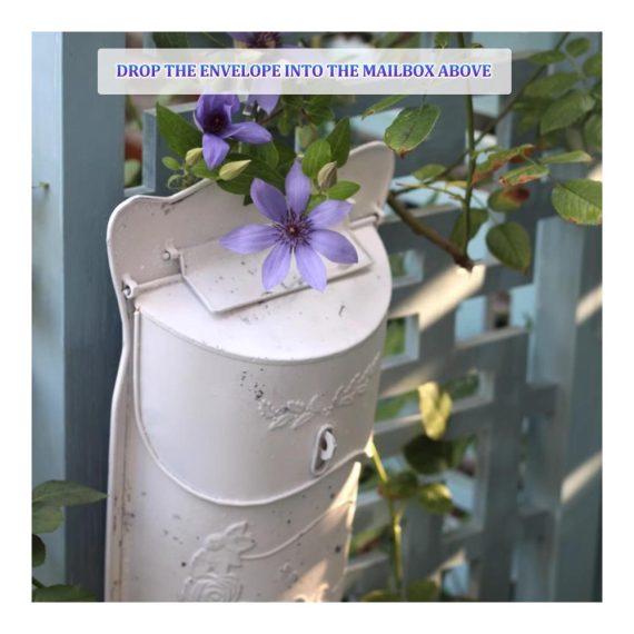 Vintage Gusseisen Locking Mailbox - Dekorative Wandbriefkästen im Freien für den Garten mit metallischem Blumenmuster