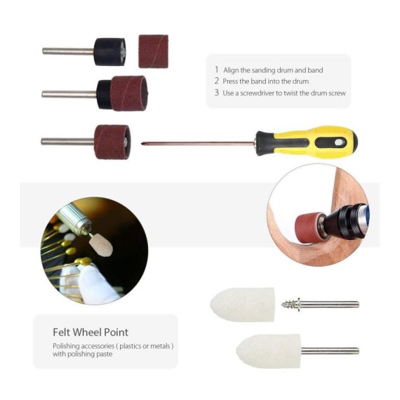 Multifunktionales Schleifhülsen Rotary Tool Kit für präzises Gravieren - Ideal für Büro und Zuhause