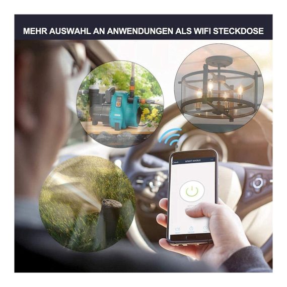 2er Pack Smart WiFi Schalter - Ferngesteuerte Stecker mit 16A Relais Modul Lichtschalter für Smart Life App Google Home & Alexa Sprachsteuerung Google Assistant kompatibel